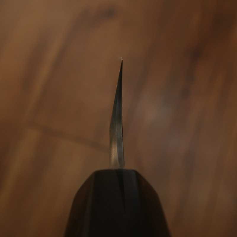 NIGARA Sakimaru Yanagiba Shirogami No. 1 Honyaki Silver Wrapped Ebony Handle (300mm)