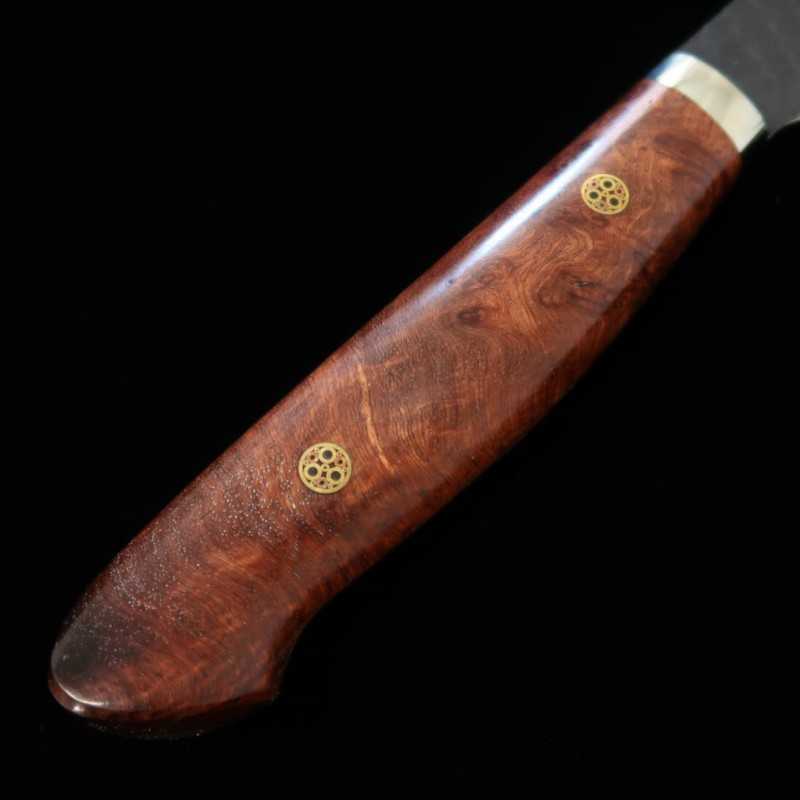 NIGARA Kiritsuke Sujihiki SG2 Black Hammered Karin Custom Handle (255mm)