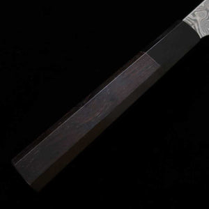 NIGARA forja Nitō Hamono SG2 “Anmon” kiritsuke sujihiki mango de ébano con búfalo negro (255 mm)
