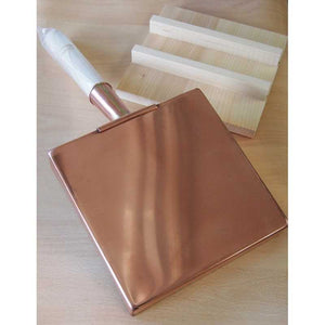 Panela em cobre para tamagoyaki com tampa de madeira (15-21cm)