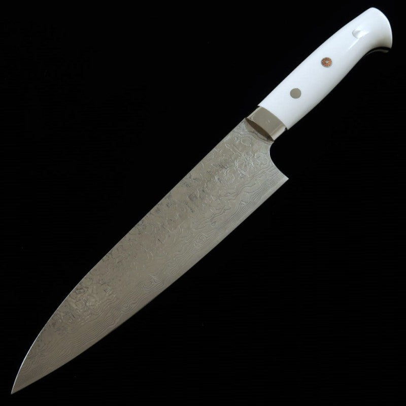 Gyuto Takeshi Saji R2 com acabamento em diamante Corian (210mm)