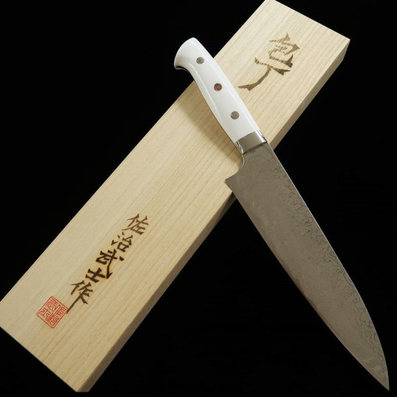 Gyuto Takeshi Saji R2 com acabamento em diamante Corian (210mm)