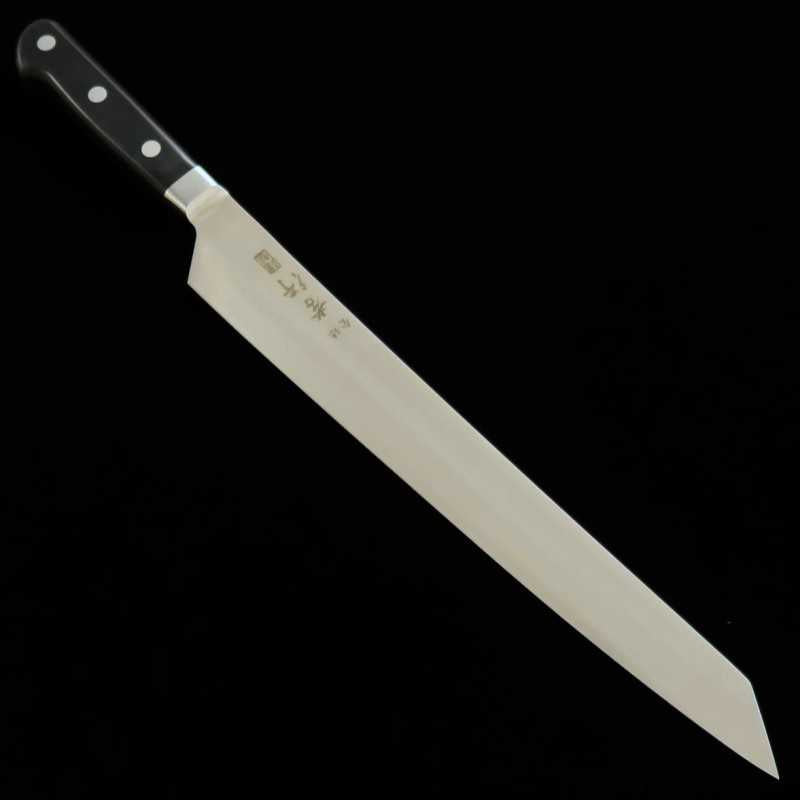 Yanagiba SAKAI TAKAYUKI Grand Chef Hien Series Special Steel Kiritsuke Black Stone Scabbard (300mm)