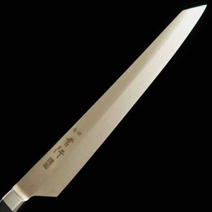 SAKAI TAKAYUKI,  Grand Chef Hien Série Acier spécial, Yanagiba Kiritsuke,  Fourreau noir Ishime (300 mm)
