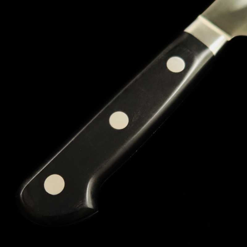 SAKAI TAKAYUKI,  Grand Chef Hien Série Acier spécial, Yanagiba Kiritsuke,  Fourreau noir Ishime (300 mm)