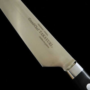 SAKAI TAKAYUKI,  Grand Chef Hien Série Acier spécial, Yanagiba Kiritsuke,  Fourreau noir Ishime (300 mm)