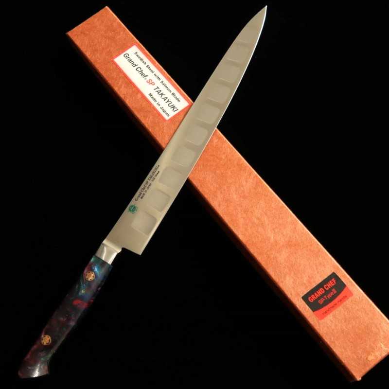 Sujihiki SAKAI TAKAYUKI Grand Chef SP Série Tipo III Galaxy Special Steel Dimpled (240mm)