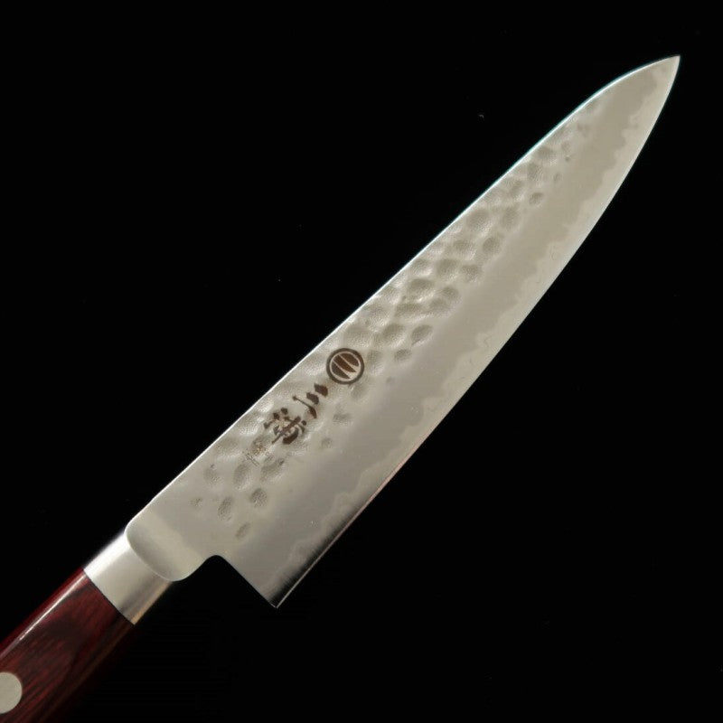 Petty MIURA Aogami Super Acabamento Martelado Red Plywood (135mm)