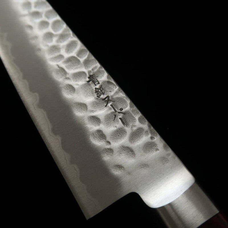 Petty MIURA Aogami Super Acabamento Martelado Red Plywood (135mm)