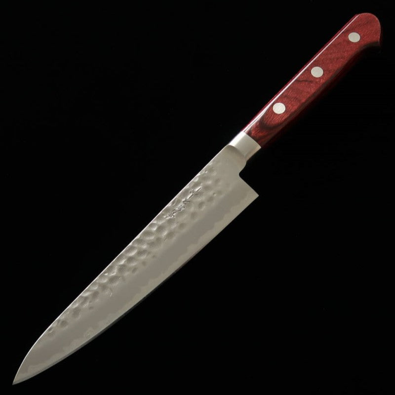 Petty MIURA Aogami Super Acabamento Martelado Red Plywood (135mm)