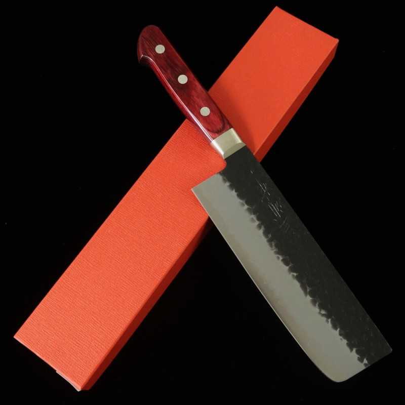 Nakiri MIURA Aogami Super acabamento kurouchi martelado (165mm)
