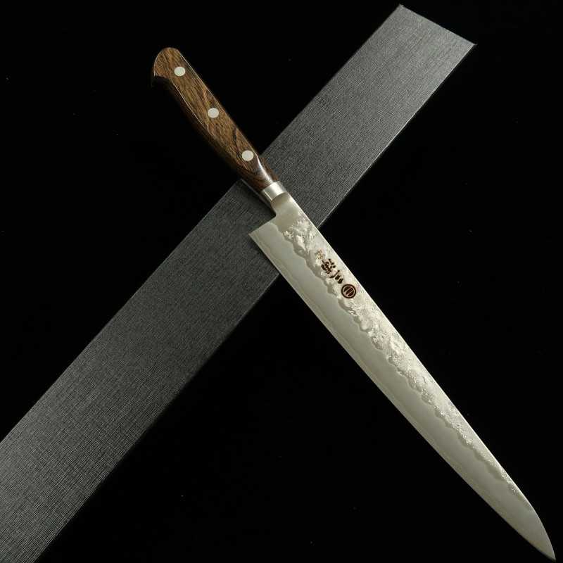 Miura MIURA Gin-3 (Silver #3) Sujihiki, mango marrón oscuro (240/270 mm)