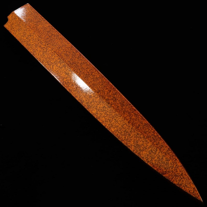 Funda lacada para yanagiba (color oro té claro), sin orificio para pasador (300 mm)
