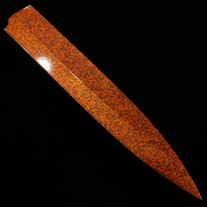 Fourreau laqué pour Yanagiba (ocre doré, clair) avec trou pour goupille (240 mm)