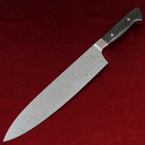 SK JAPAN 【止水】DAMAシリーズ DAMASTEEL 牛刀 フルミラー カスタムカーボンファイバーハンドル (240mm)