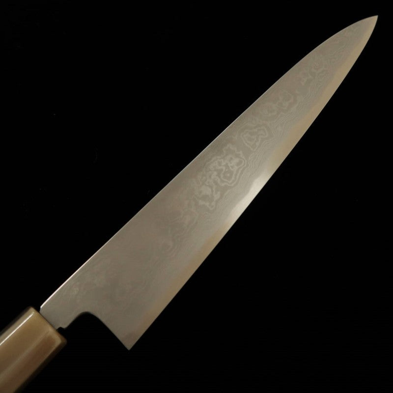 Sujihiki Aogami nº 2 SUISIN Sumi-ryu damascus Cabo Octogonal em Ébano Forjado por Ikeda san (270mm) 