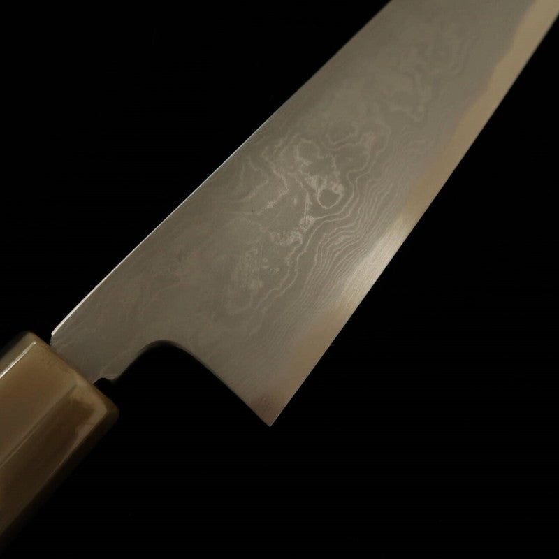 Sujihiki Aogami nº 2 SUISIN Sumi-ryu damascus Cabo Octogonal em Ébano Forjado por Ikeda san (270mm) 