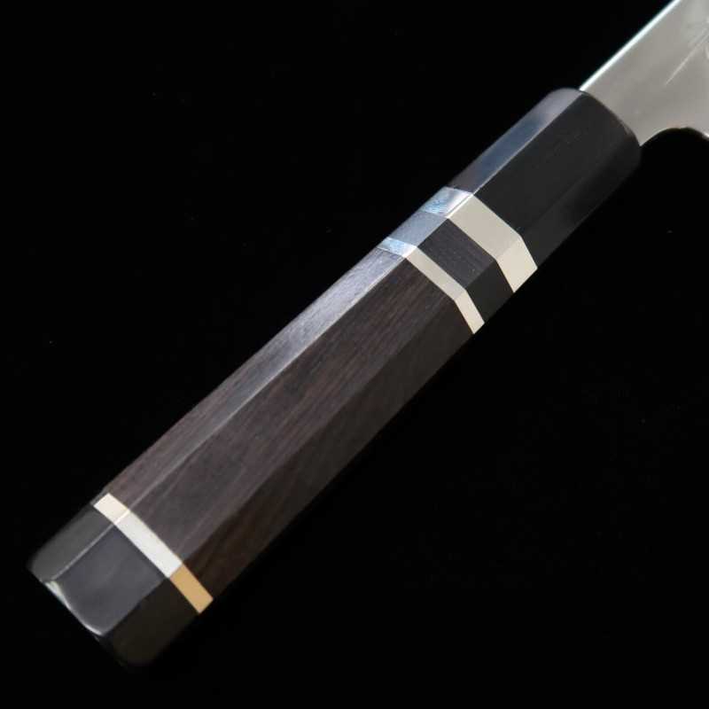 Gyuto TADOKORO Inox Ginsan Acabamento Espelhado Cabo Octogonal em Ébano (210mm)