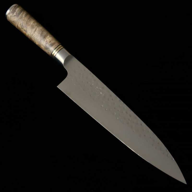 TAKESHI SAJI Faca Gyuto SG2 martelada, cabo de madeira de caoba (210/240mm)