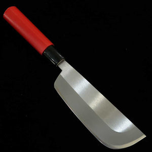 Couteau de récolte de légumes acier spécial inoxydable Rakutaro TY-420 Manche droit rouge (140 mm)