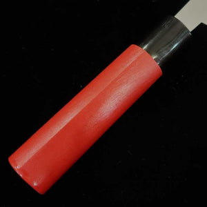 Couteau de récolte de légumes acier spécial inoxydable Rakutaro TY-420 Manche droit rouge (140 mm)