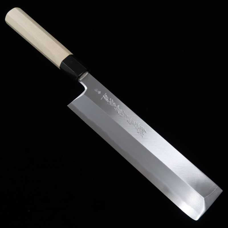  Usuba estilo Edo YOSHIHIRO Seikasumi Series Aogami No. 2   com cabo octogonal de magnólia (210mm)