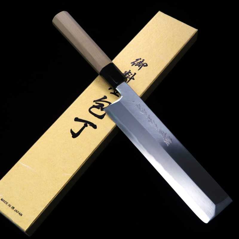  Usuba estilo Edo YOSHIHIRO Seikasumi Series Aogami No. 2   com cabo octogonal de magnólia (210mm)